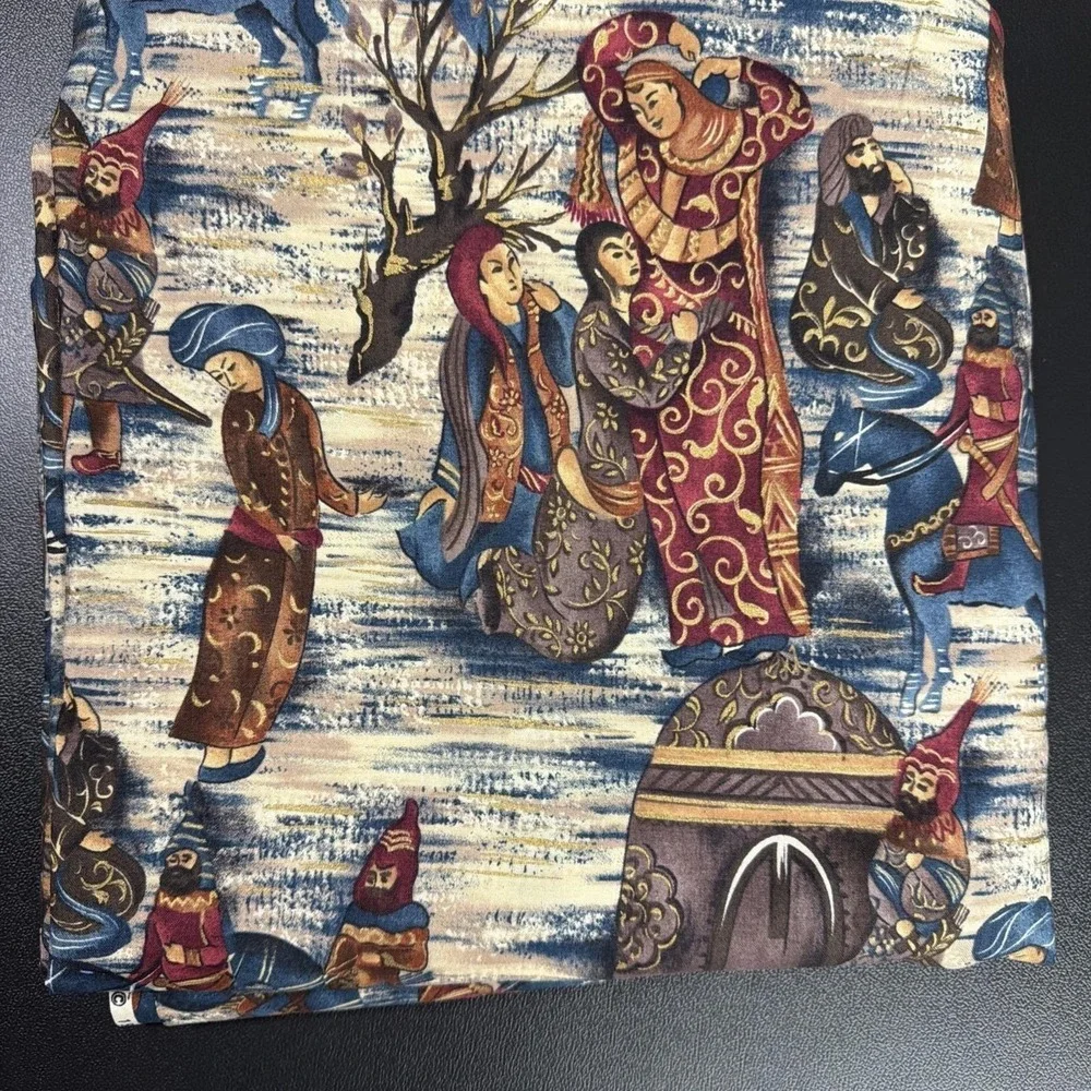 Vintage Alexander Henry Fabric Persian Tales Medieval Times Print Design 4 Yards